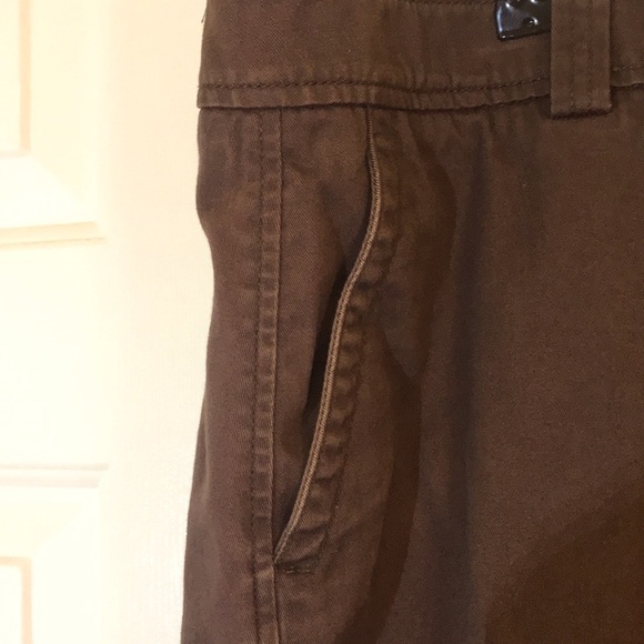 EUC L.L. Bean Brown Cotton Midi Skirt w/ Pockets size 16 Reg - Picture 3 of 5